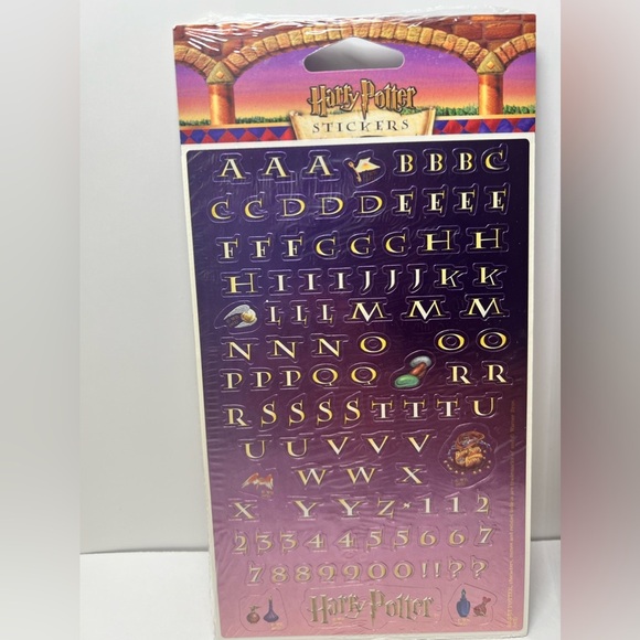 VTG Lot of 5 Harry Potter Sticker Packs from 2001 Plaid Enterprises Sealed NOS - Picture 2 of 9